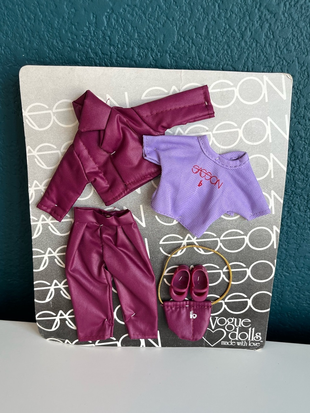 Vogue Ginnny Doll 1981 Purple Outfit with Purse and Shoes